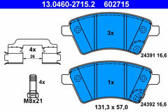 Bremsbelagsatz Scheibenbremse Vorderachse für FIAT SUZUKI SEDICI SX4 / CLASSIC