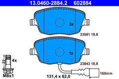 Bremsbelagsatz Scheibenbremse Vorderachse für SEAT SKODA VW CORDOBA IBIZA III