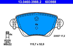 Bremsbelagsatz Scheibenbremse Hinterachse für FORD JAGUAR RENAULT MONDEO III
