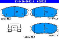 Bremsbelagsatz Scheibenbremse Vorderachse für SSANGYONG HYUNDAI RODIUS I II VAN