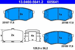 Bremsbelagsatz Scheibenbremse Vorderachse für HYUNDAI KIA ix20 SOUL II