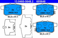 Bremsbelagsatz Scheibenbremse Hinterachse für HONDA ACCORD VIII Tourer IX