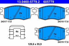 Bremsbelagsatz Scheibenbremse Vorderachse für HYUNDAI KIA ACCENT III Stufenheck