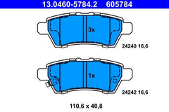 Bremsbelagsatz Scheibenbremse Hinterachse für NISSAN PATHFINDER III VAN