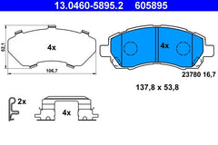 Bremsbelagsatz Scheibenbremse Vorderachse für SUBARU IMPREZA Coupe Stufenheck