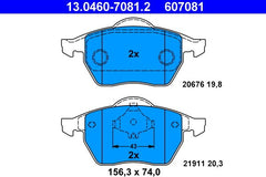 Bremsbelagsatz Scheibenbremse Vorderachse für AUDI SEAT SKODA VW A3 TT Roadster