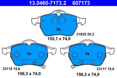 Bremsbelagsatz Scheibenbremse Vorderachse für OPEL SAAB ASTRA G Caravan CC