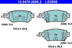 Bremsbelagsatz Scheibenbremse Hinterachse für NISSAN RENAULT LEAF QASHQAI II