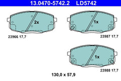 Bremsbelagsatz Scheibenbremse Vorderachse für HYUNDAI KIA i30 Kombi CARENS I
