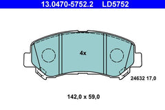 Bremsbelagsatz Scheibenbremse Vorderachse für NISSAN SUZUKI QASHQAI II SUV / +2