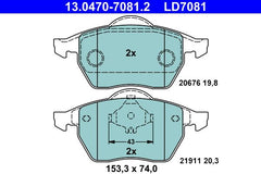 Bremsbelagsatz Scheibenbremse Vorderachse für AUDI SEAT SKODA VW A3 TT Roadster