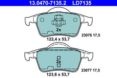 Bremsbelagsatz Scheibenbremse Hinterachse für VOLVO S60 I S80 V70 II XC70 Cross