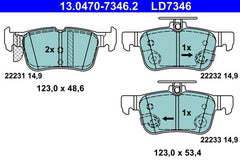 Bremsbelagsatz Scheibenbremse Hinterachse für FORD USA FOCUS IV Stufenheck
