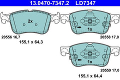 Bremsbelagsatz Scheibenbremse Vorderachse für FORD FOCUS IV Stufenheck Turnier