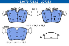 Bremsbelagsatz Scheibenbremse Hinterachse für VOLVO C40 EC40 EX40 S60 III S90