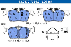 Bremsbelagsatz Scheibenbremse Hinterachse für VOLVO S60 III S90 II V60 Cross
