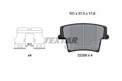 Bremsbelagsatz Scheibenbremse Hinterachse für CHRYSLER DODGE 300C CHALLENGER