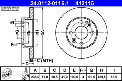 2x Bremsscheibe Vorderachse für RENAULT DACIA CLIO I II LOGAN Kombi MEGANE