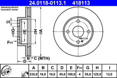 2x Bremsscheibe Vorderachse für MAZDA 121 II 323 C IV V F P S MX-5 I