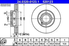 2x Bremsscheibe Vorderachse für AUDI SEAT VW 80 B1 Stufenheck B2 COUPE