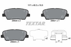 Bremsbelagsatz Scheibenbremse Hinterachse für HYUNDAI KIA EQUUS / CENTENNIAL