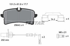 Bremsbelagsatz Scheibenbremse Hinterachse für AUDI A6 C7 Avant A7 Sportback A8