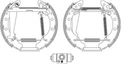 Bremsbackensatz Hinterachse für AUDI SEAT SKODA VW 80 B3 Stufenheck 90 A2 AROSA