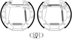 Bremsbackensatz Hinterachse für AUDI SEAT VW 80 B3 Stufenheck AROSA GOLF III