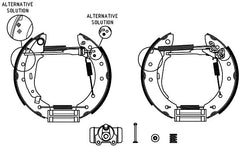 Bremsbackensatz Hinterachse für RENAULT CLIO II Kasten/Schrägheck TWINGO I