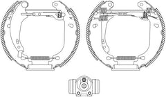 Bremsbackensatz Hinterachse für PEUGEOT 206+ 206 Schrägheck Stufenheck Van