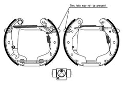 Bremsbackensatz Hinterachse für OPEL CORSA C Kasten/Schrägheck
