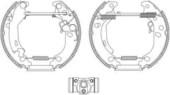 Bremsbackensatz Hinterachse für FIAT PANDA / CLASSIC Kasten/Schrägheck