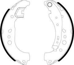 Bremsbackensatz Hinterachse für RENAULT SMART TWINGO III FORFOUR Schrägheck