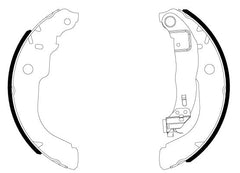 Bremsbackensatz Hinterachse für CITROËN PEUGEOT C3 / ORIGIN III C-ELYSEE Van