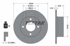 2x Bremsscheibe Hinterachse für AUDI 80 B3 Stufenheck B4 Avant 90 B2 100 C3