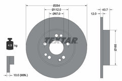 2x Bremsscheibe Vorderachse für MERCEDES-BENZ 124 Stufenheck Coupe T-Model