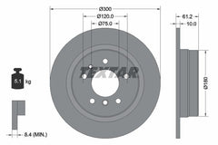 2x Bremsscheibe Hinterachse für BMW 5 Touring
