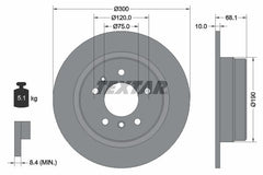2x Bremsscheibe Hinterachse für BMW 7