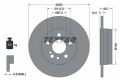 2x Bremsscheibe Hinterachse für MERCEDES-BENZ S-KLASSE