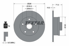2x Bremsscheibe Hinterachse für SEAT VW TOLEDO I CORRADO GOLF III Variant