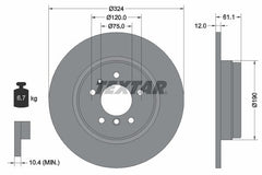 2x Bremsscheibe Hinterachse für BMW 7 8