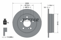 2x Bremsscheibe Hinterachse für MERCEDES-BENZ 124 Stufenheck Coupe 190 C-KLASSE