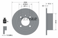 2x Bremsscheibe Hinterachse für CITROËN XANTIA