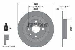 2x Bremsscheibe Hinterachse für MAZDA 323 C IV V F S MX-3 MX-5 I II