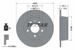 2x Bremsscheibe Hinterachse für MERCEDES-BENZ V-KLASSE Kasten VITO Bus