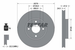 2x Bremsscheibe Vorderachse für FORD AC USA COUGAR MONDEO I Stufenheck Turnier