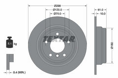 2x Bremsscheibe Hinterachse für BMW 5 Touring