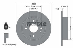 2x Bremsscheibe Hinterachse für HONDA ROVER ACCORD IV Coupe Aerodeck V CIVIC VI