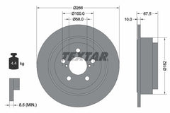 2x Bremsscheibe Hinterachse für SUBARU FORESTER IMPREZA Coupe Stufenheck