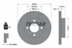 2x Bremsscheibe Vorderachse für MITSUBISHI PROTON CARISMA Stufenheck COLT IV V